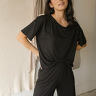 Almost Gone - T-Shirt  And Wide Pant Set In Bamboo