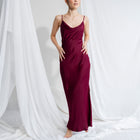 Romantic Bias Cut Gown in Heavy Satin