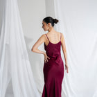 Romantic Bias Cut Gown in Heavy Satin