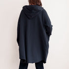 French Terry Hooded Cotton in Black