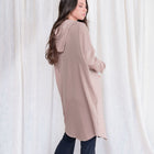 French Terry Hooded Cotton in Mauve