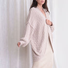 Teddy Cocoon Cardigan in Soft Blush