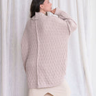 Teddy Cocoon Cardigan in Soft Blush