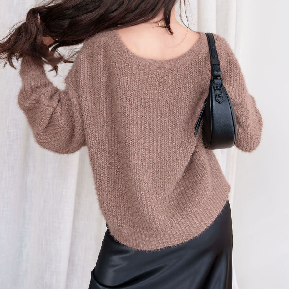 Brown Fuzzy Button-Up Cardigan/Sweater