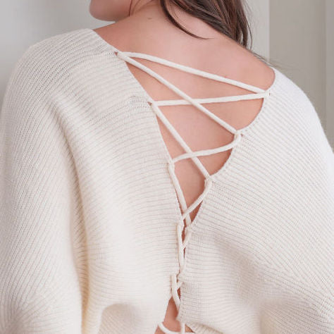 Lace Back Heavy Sweater