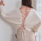 Lace Back Heavy Sweater