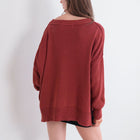 Heavy Sweater Ribbed Oversized in Brick