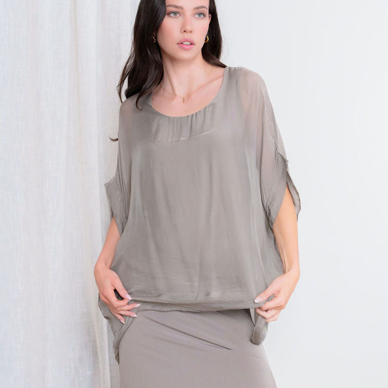 Silk Chiffon T-Shirt