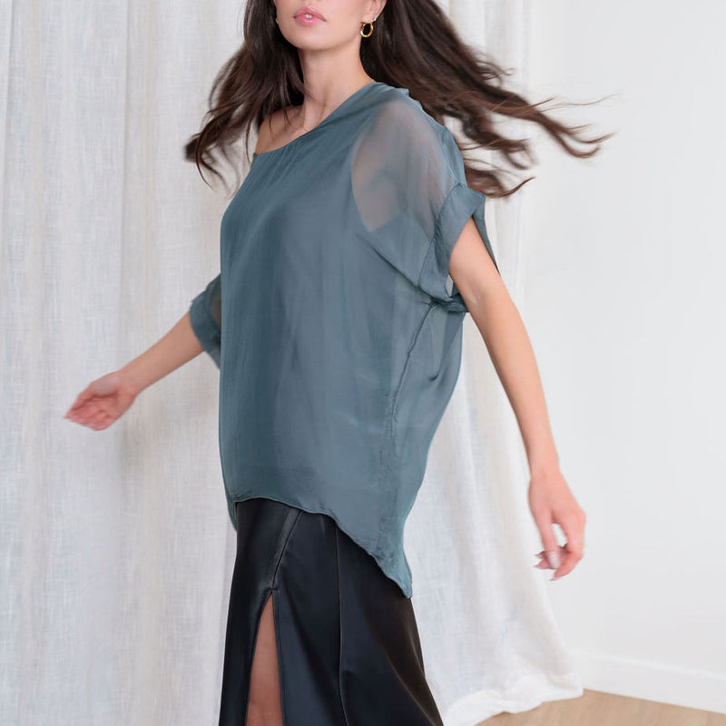 Silk Chiffon T-Shirt