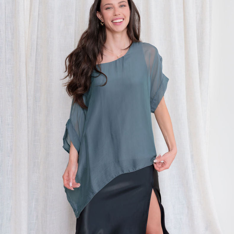 Silk Chiffon T-Shirt