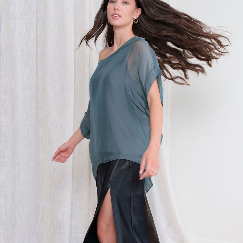 Silk Chiffon T-Shirt