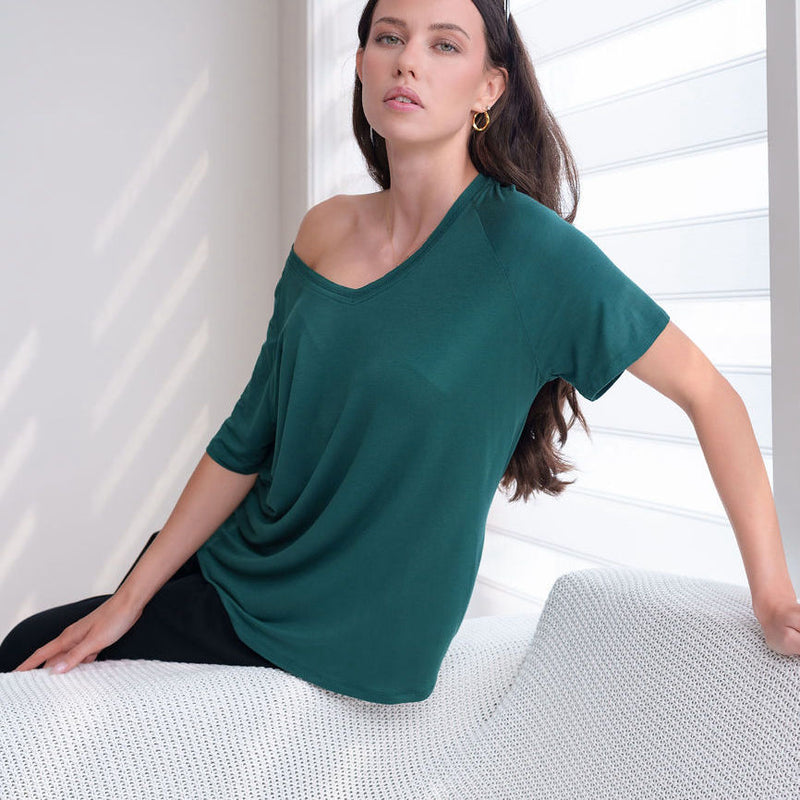 Soft Oversized V Neck Tee