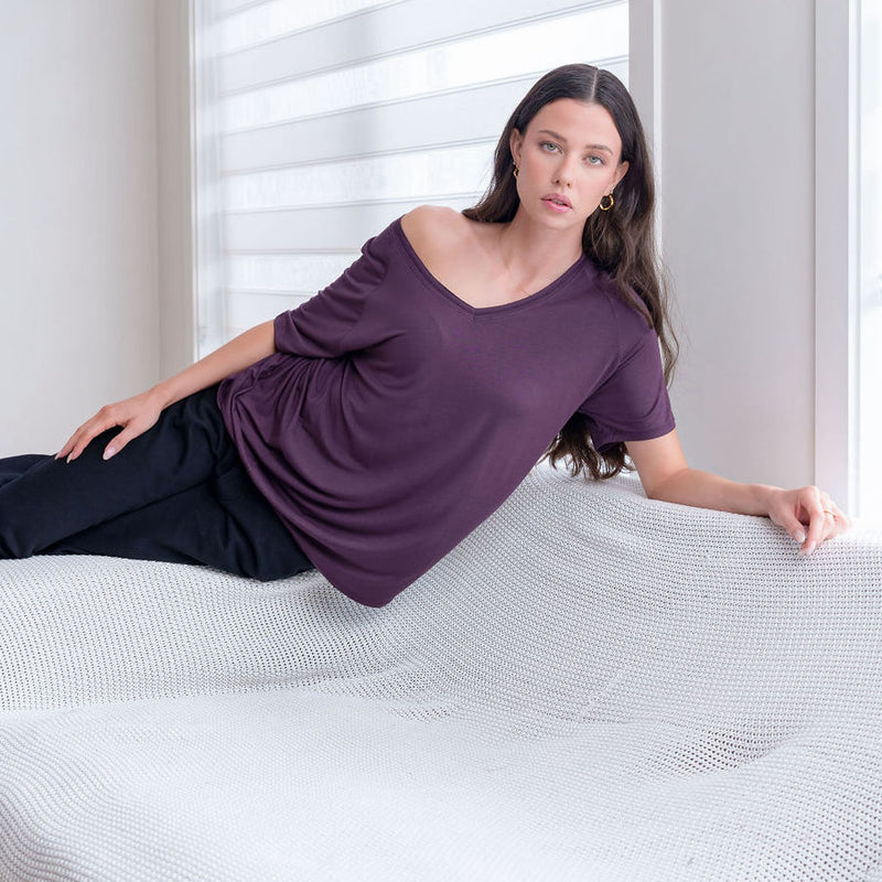 Soft Oversized V Neck Tee