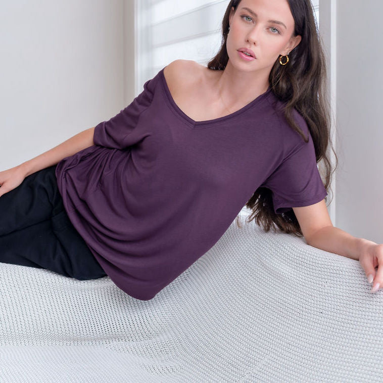 Soft Oversized V Neck Tee