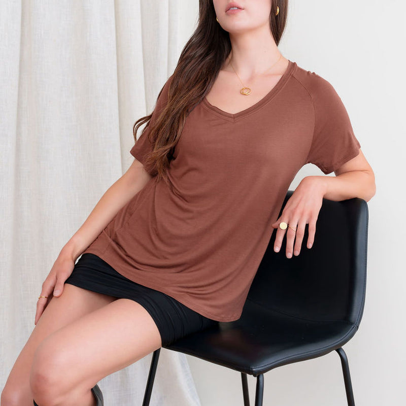 Soft Oversized V Neck Tee