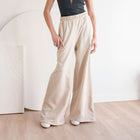 Dramatic Wide-Leg Sweatpants in Cotton French-Terry Fabric