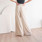 Dramatic Wide-Leg Sweatpants in Cotton French-Terry Fabric