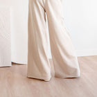 Dramatic Wide-Leg Sweatpants in Cotton French-Terry Fabric