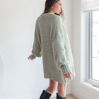 Tundra Heavy Knit Pastel Cardigan in Sage