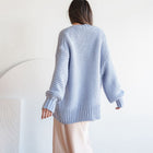 Tundra Heavy Knit Pastel Cardigan in Periwinkle