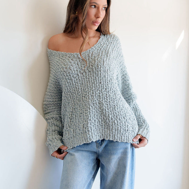 Boucle Oversized Knit Sweater