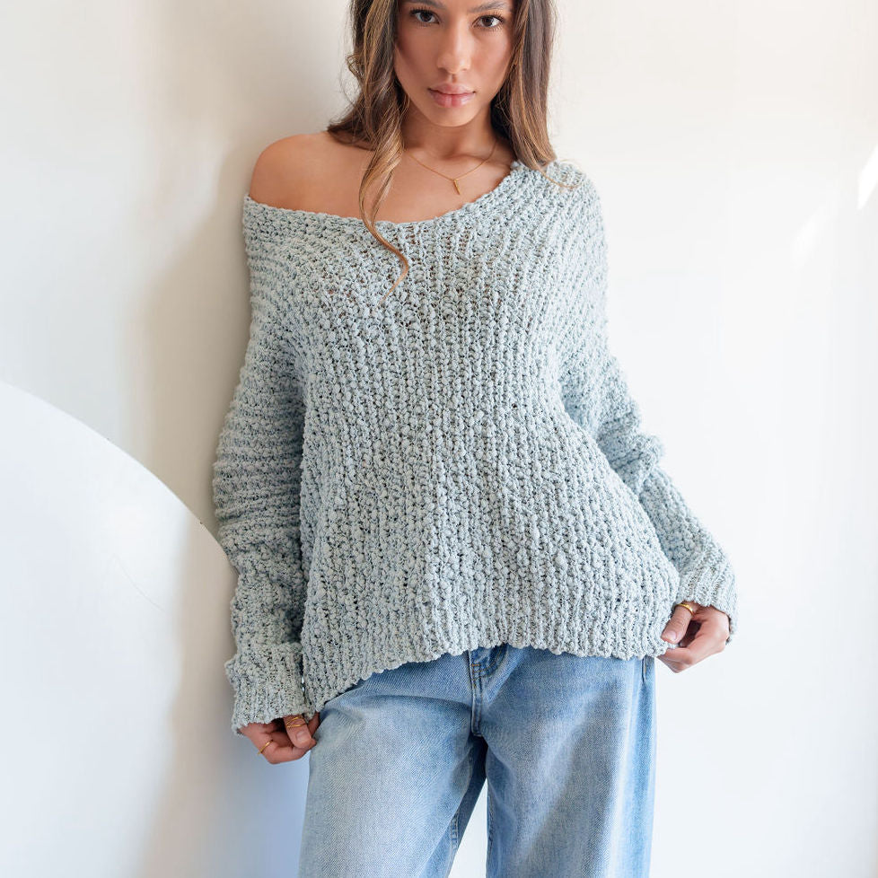 Boucle Oversized Knit Sweater