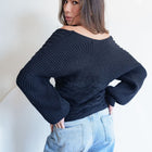 Criss Cross Heavy Sweater In Cable Knit