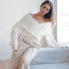 Criss Cross Heavy Sweater In Cable Knit