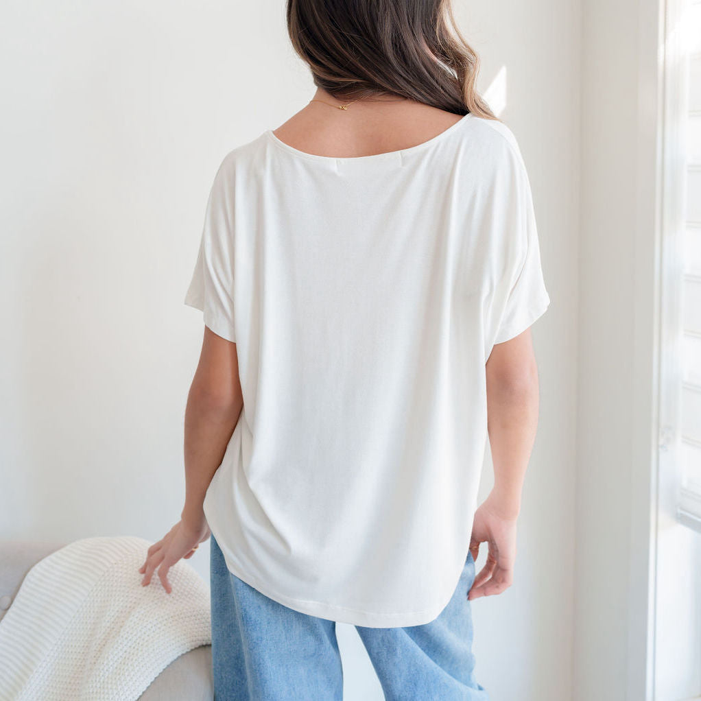 Crepe Knit T Shirt Oversized