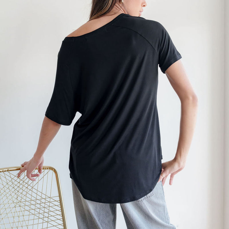 Soft Oversized V Neck Tee