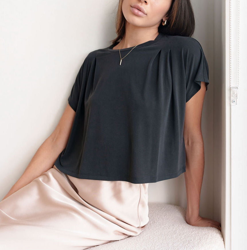 Cupro Cropped Tee