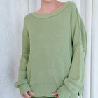 Heavy Sweater Ribbed Oversized in Sage