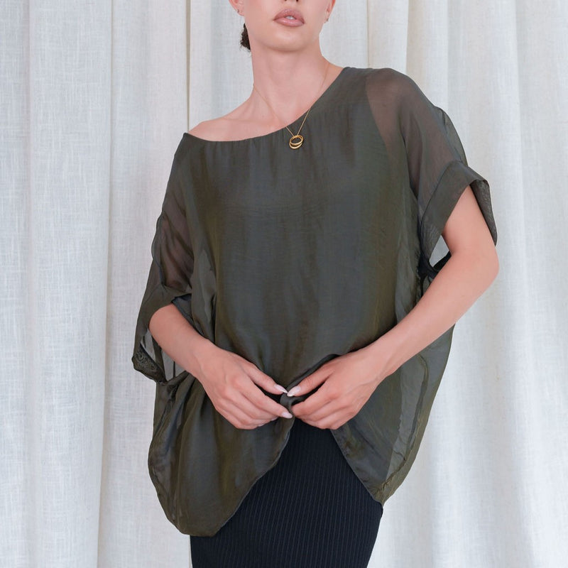 Silk Chiffon T-Shirt