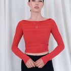 Nylon Ruched Top