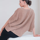 Italian Linen Blouse in Camel