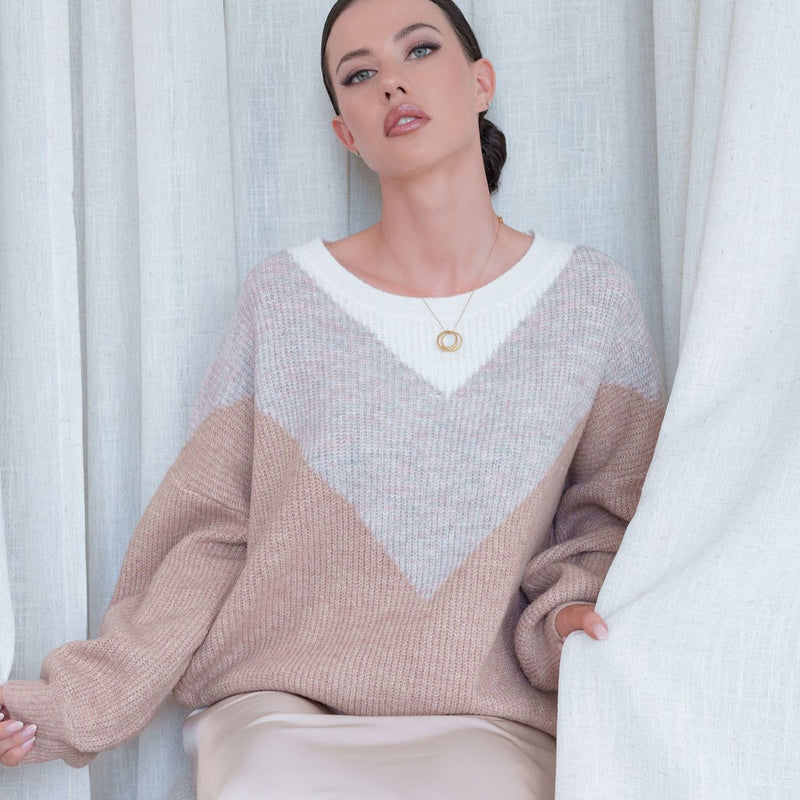 Pastel Geometric Sweater