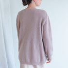 Almost Gone - Folded Drape Front Sweater in Mauve