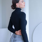 Turtle Neck Crop Top