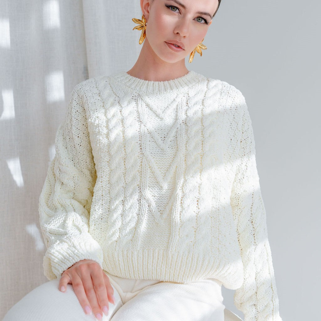 Soft Cable Chenille Sweater