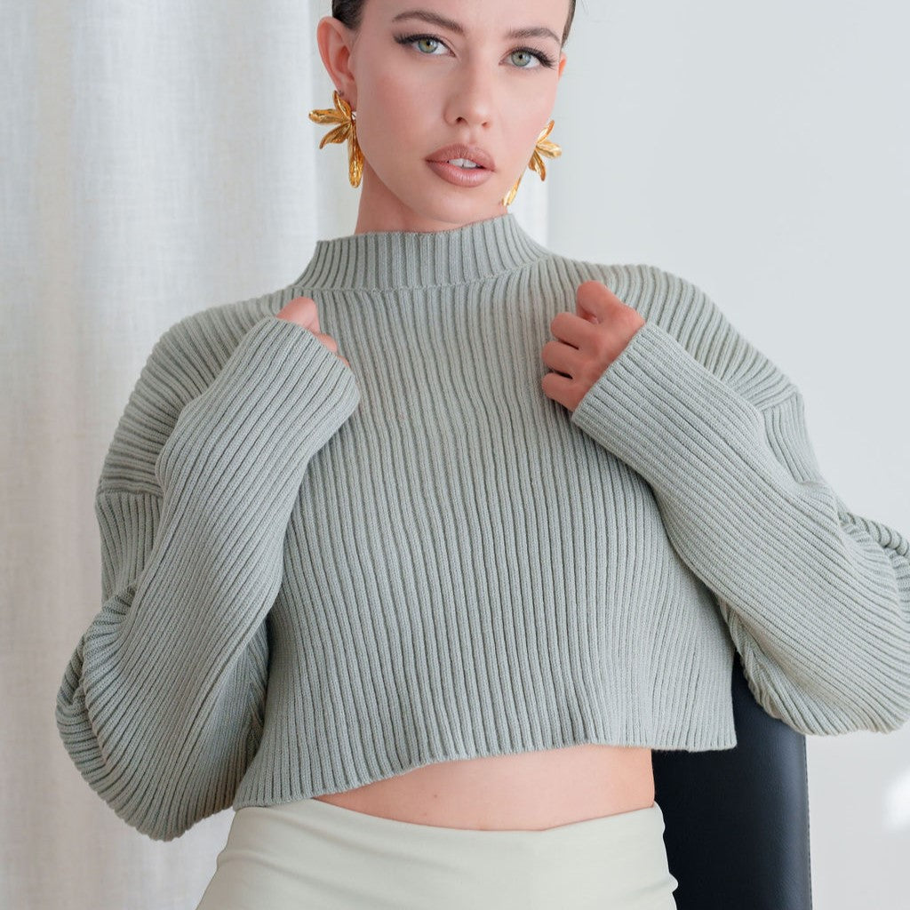 Crop Ribbed Sweater