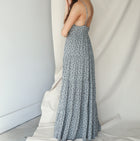 Tiered Sage Patterned Gown