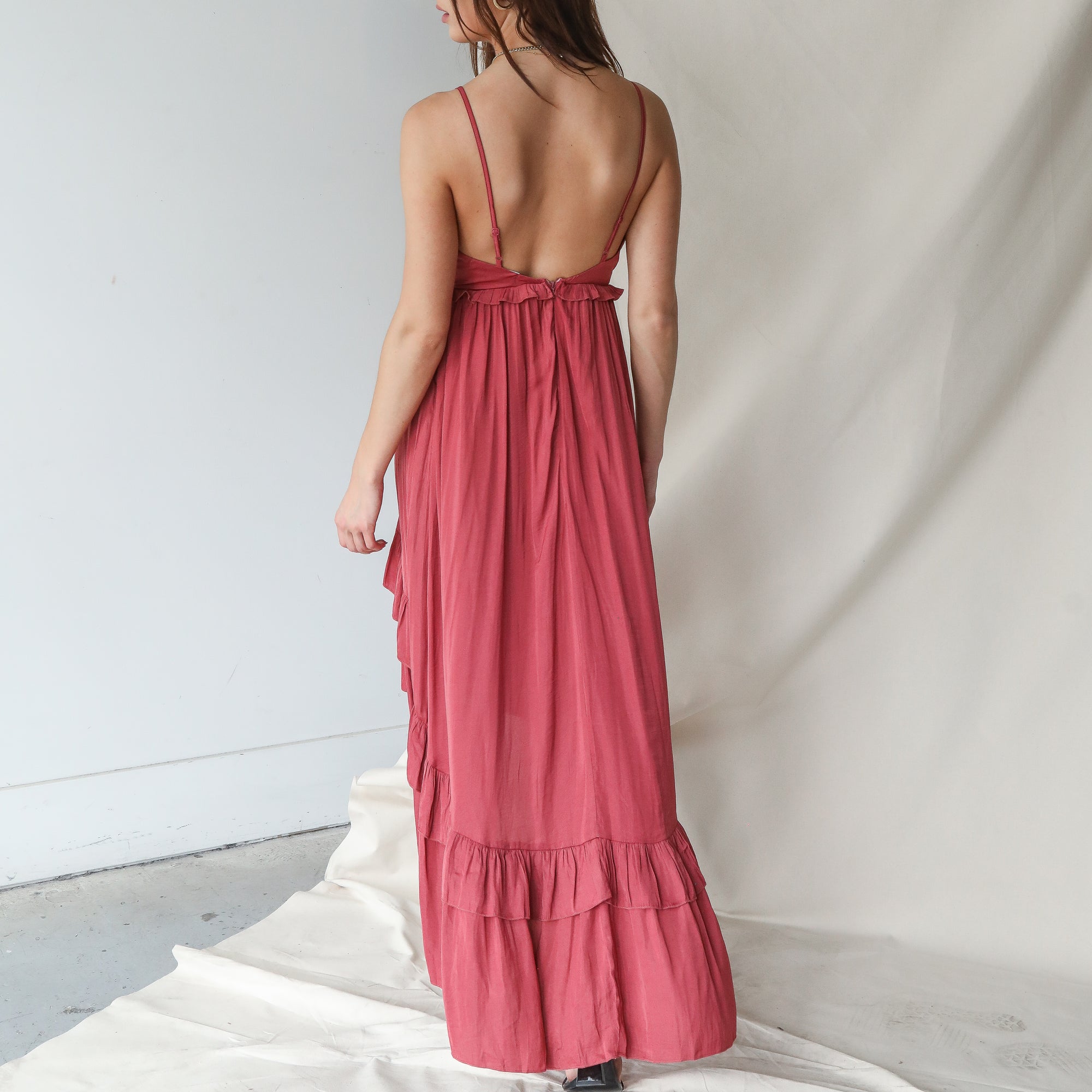 Satin Marsella High-Low Gown