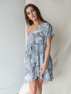 Grey Muted Patterned Grunge Dress