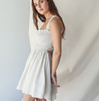 Linen Criss Cross Back Short Dress