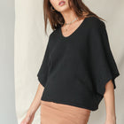 Italian Linen Blouse in Black