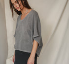 Italian Linen Blouse in Taupe