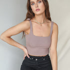 Last One - Ribbed Tank Crop Double Lined