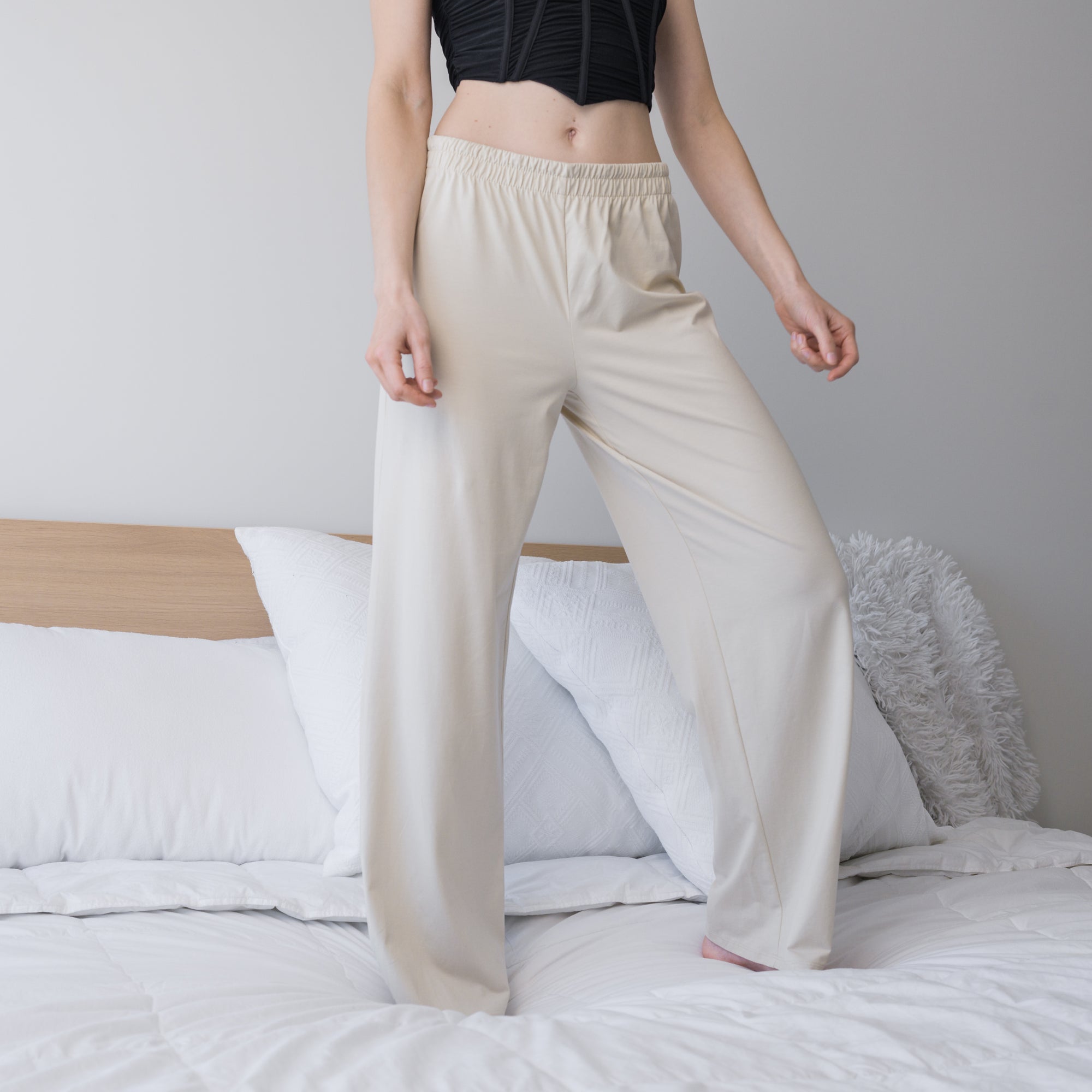 Buttery Soft Knit Pants with Slit Design