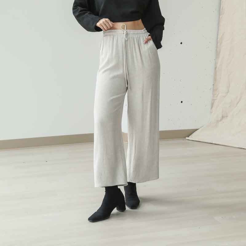 Linen Drawstring Trouser