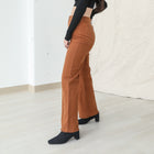 Raw Hem Stretchy Cotton Pants